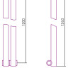 Отопительный радиатор Сунержа Эстет-1 1200х90 2 секции Матовое золото