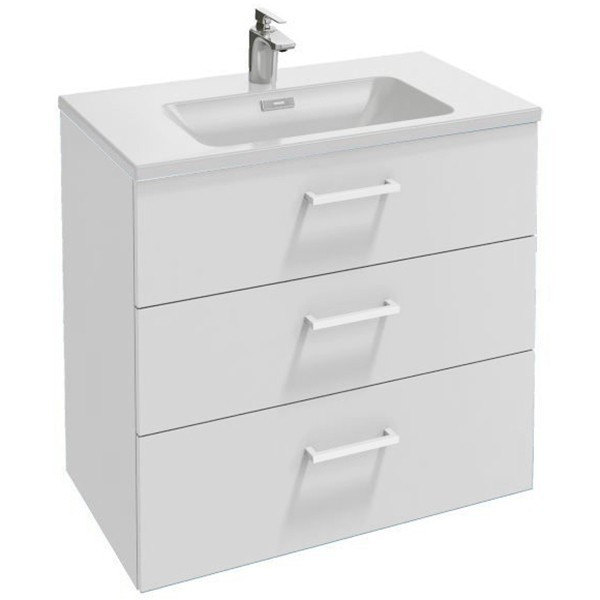 Тумба под раковину Jacob Delafon Vox 80 3 ящика изогнутые ручки