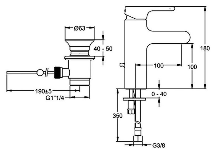 Смеситель для раковины Jacob Delafon Singulier E10860-CP