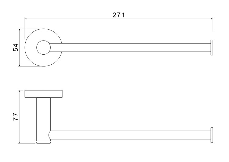 Полотенцедержатель Aquatek матовый черный AQ4119MB Европа