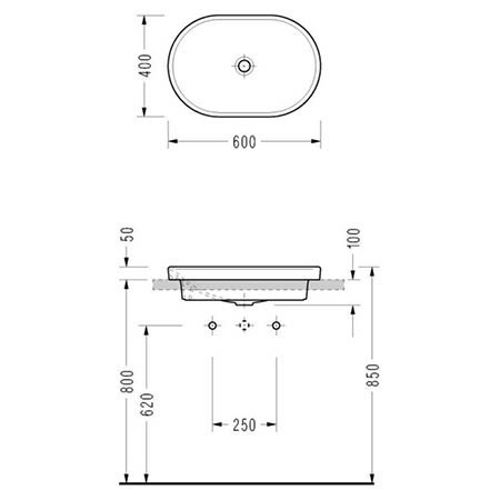 Раковина-чаша Serel Sapphire 60 SP34
