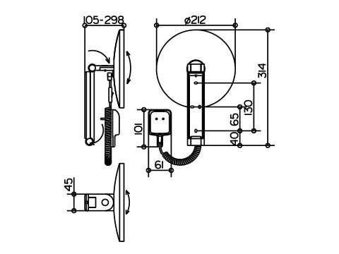 Косметическое зеркало Keuco iLook move 17612 019001