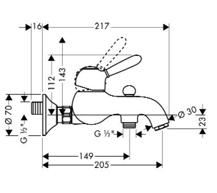 Смеситель Axor Carlton 17410090