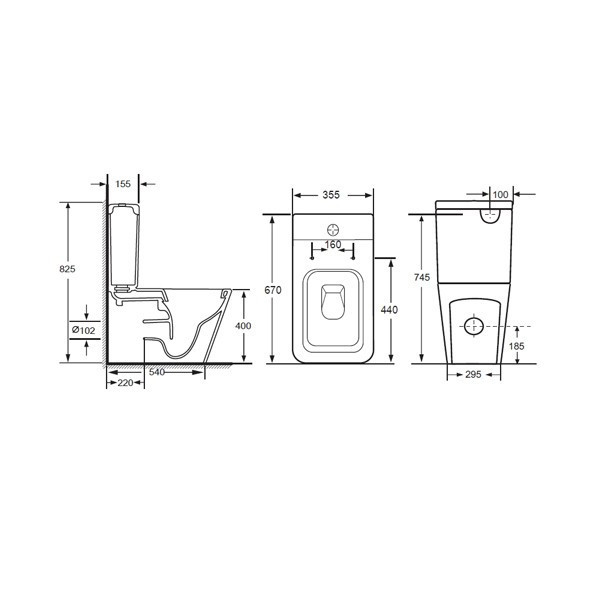 Унитаз компакт Delice France Nicole Compact