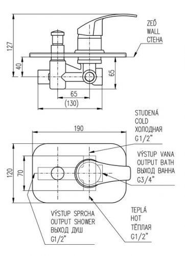 Смеситель Rav Slezak Mississippi MS086