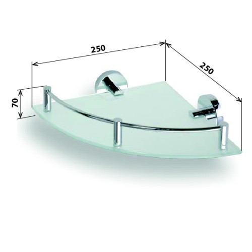 Полка стеклянная Bemeta Omega 104202162