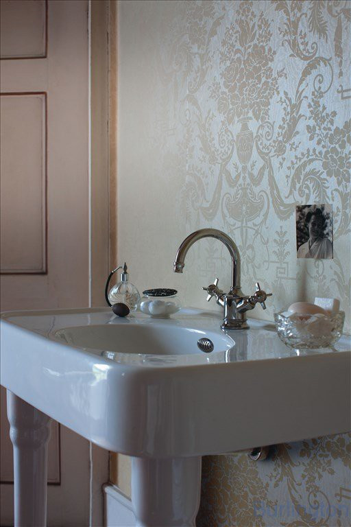 Смеситель для раковины, 1 отв, ручки - крестики, никель [ARC14]