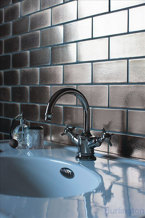 Смеситель для раковины, 1 отв, ручки - крестики, никель [ARC14]