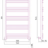 Полотенцесушитель водяной Стилье Универсал-58 1000х500 (3+3+3+3+3) Г 16 Без покрытия
