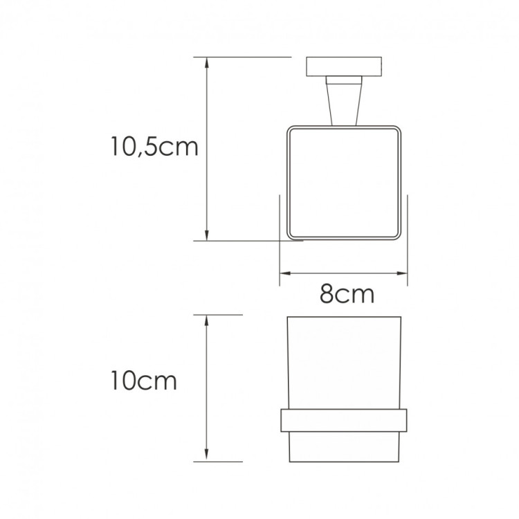WasserKRAFT Rhin K-8728 Подстаканник одинарный