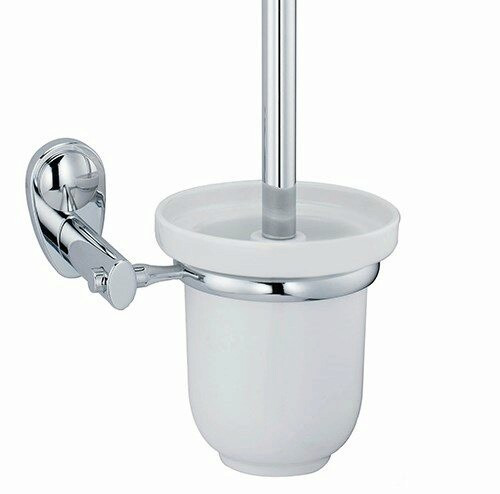 WasserKRAFT Аксесс Main K-9227C Щетка для унитаза (блистер), КЕРАМИКА, с подств, навесная, хром, WasserKRAFT