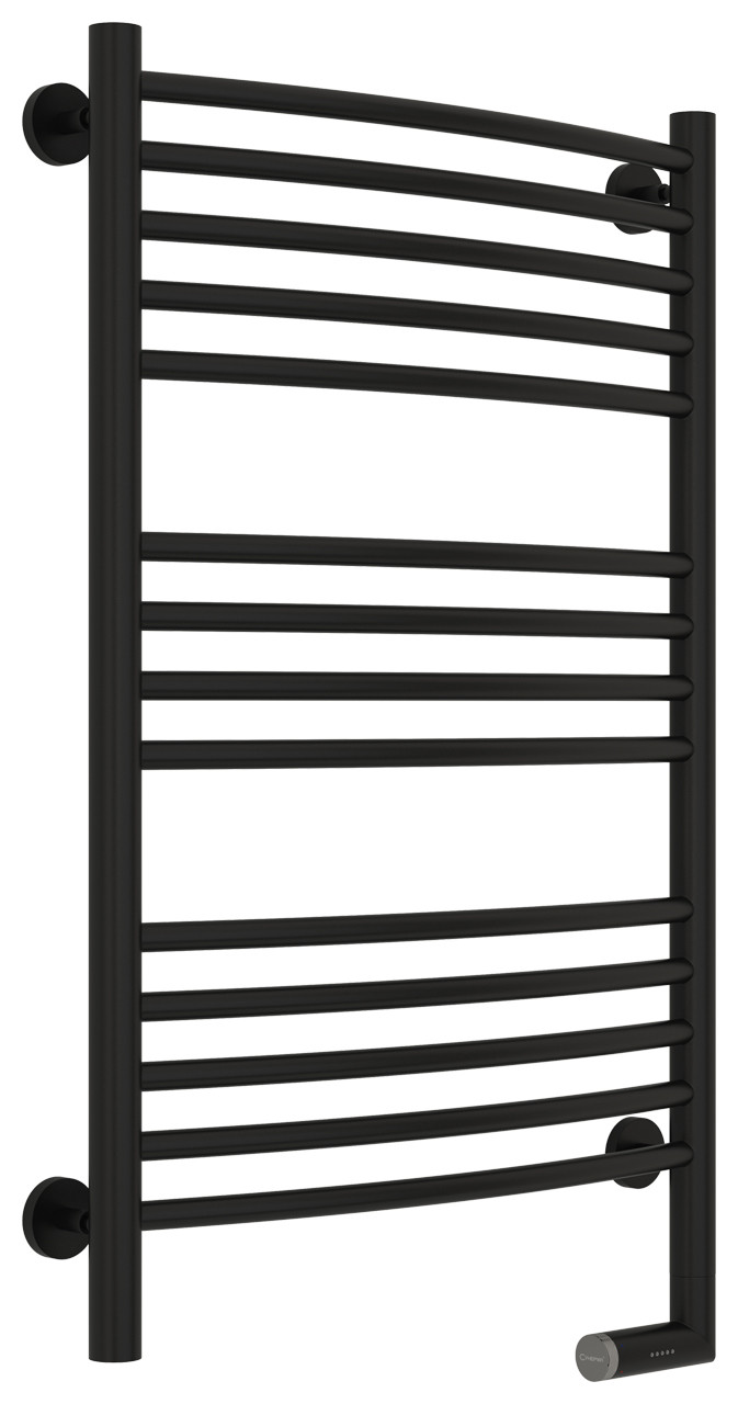 Полотенцесушитель электрический Сунержа Богема 2.0 выгнутая 800х500 МЭМ правый Матовый чёрный
