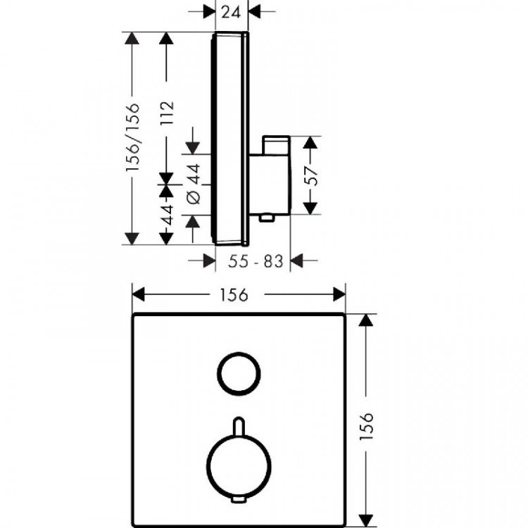 Смеситель для душа Hansgrohe ShowerSelect 15737600 с термостатом