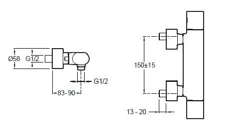 Смеситель для душа Jacob Delafon Talan E10091RU-CP с термостатом