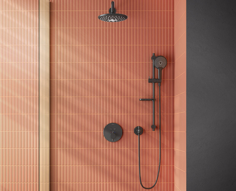 Душевой комплект Bliss, матовый черный