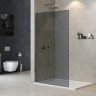 Душевая перегородка универсальная с односторонним входом, стекло бронза, профиль хром Cezares LIBERTA-L-1-TB-120-BR-Cr