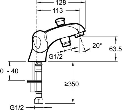 Смеситель для ванны/душа Jacob Delafon GALEO CD E71921-CP
