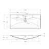 Раковина из искусственного камня, 1000х455х145 BelBagno BB1000/455-LV-ART-ALR-NERO