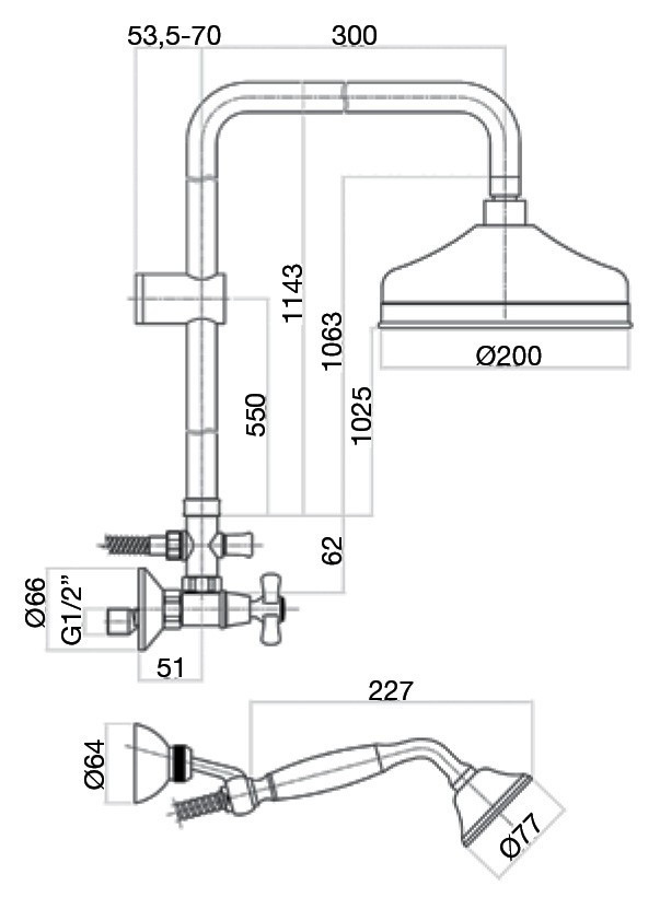 Душевая система Webert Armony AM760405
