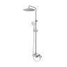Душевая стойка телескопическая, с изливом с верхним и ручным душем с тонкой ручкой Cezares LEAF-CVDA-30-L-SR
