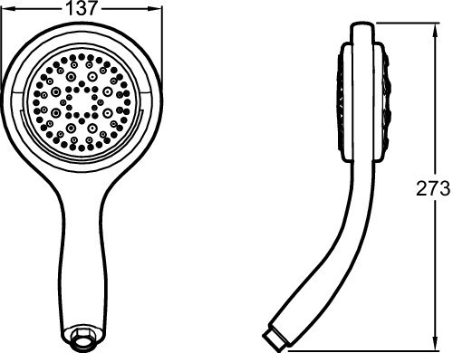 Вращающийся ручной душ, технология Flipstream Jacob Delafon FLIPSIDE E17493-CP