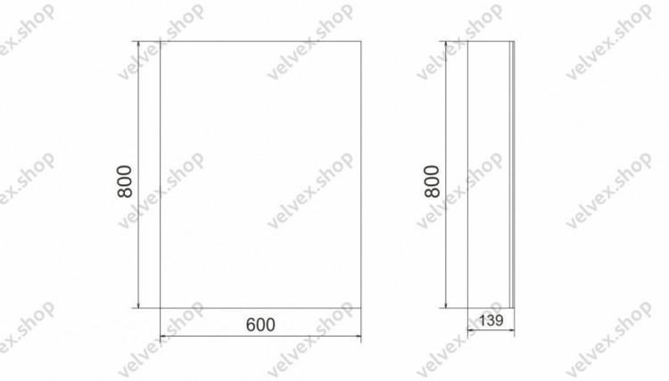 Зеркальный шкаф Velvex Klaufs 60.1Y