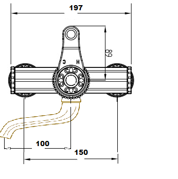Смеситель для раковины Bronze de Luxe Windsor 10112