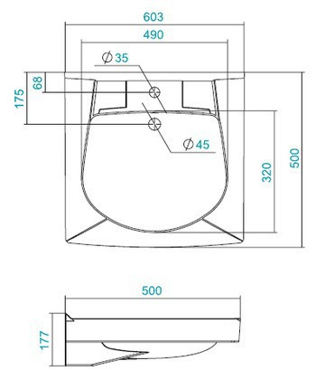 Раковина Santek Пилот 50 установка над стиральной машиной