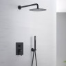 Set 3 в 1 душевой комплект Aquatek, матовый черный AQ1272MB ОБЕРОН
