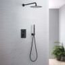 Set 3 в 1 душевой комплект Aquatek, матовый черный AQ1272MB ОБЕРОН