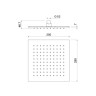 Квадратный верхний душ 250*250*7 мм Aquatek, матовый черный AQ2076MB