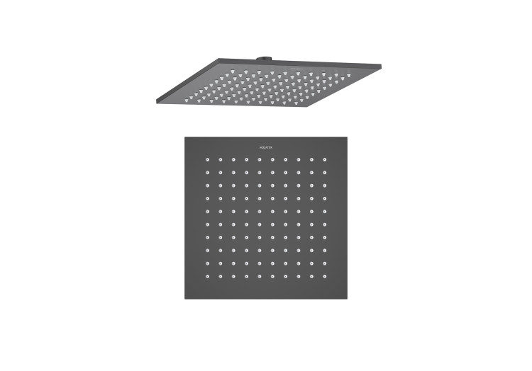 Квадратный верхний душ 250*250*7 мм Aquatek, матовый черный AQ2076MB