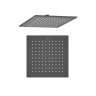 Квадратный верхний душ 250*250*7 мм Aquatek, матовый черный AQ2076MB