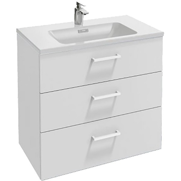 Тумба под раковину Jacob Delafon Vox 80 3 ящика прямоугольные ручки