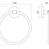 Полотенцедержатель кольцо Aquatek AQ4112CR Европа
