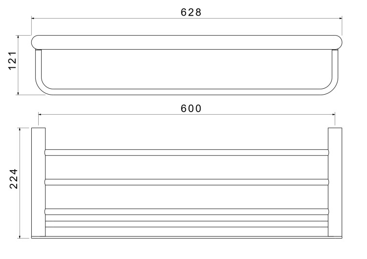 Полка для полотенец Aquatek AQ4415CR Лира