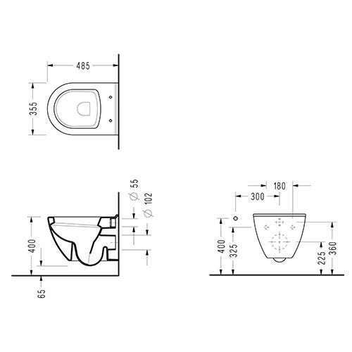 Унитаз Serel Smart SM12SLBM подвесной