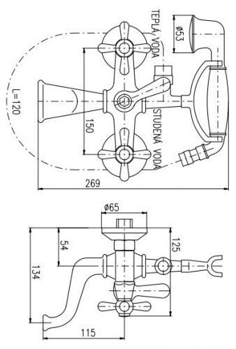 Смеситель Rav Slezak Morava  MK160.5/2
