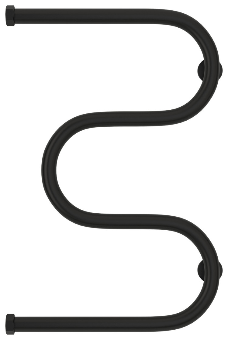 Полотенцесушитель водяной Сунержа М-образный+ 600х400 Матовый чёрный