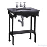 Гранитная столешница на 1,2 или 3 отверстия с подстольем из черного алюминия