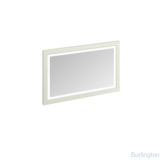 Зеркало в раме 120см, с LED подсветкой, цвет Песочный