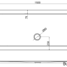 Поддон с центральным сливом 1500 x 700 мм [Z1179]