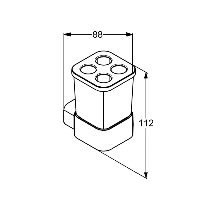 Стакан для зубных щеток Kludi E2 4998205