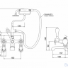 Смеситель для ванны с ручным душем, настенный [CL17]