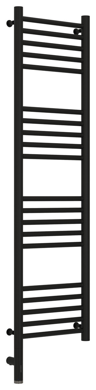 Полотенцесушитель электрический Сунержа Богема 3.0 прямая 1200х300 МЭМ левый Матовый чёрный