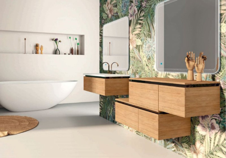 Подвесной шкафчик с двумя выдвижными ящиками, 100х45х32 Cezares 54405