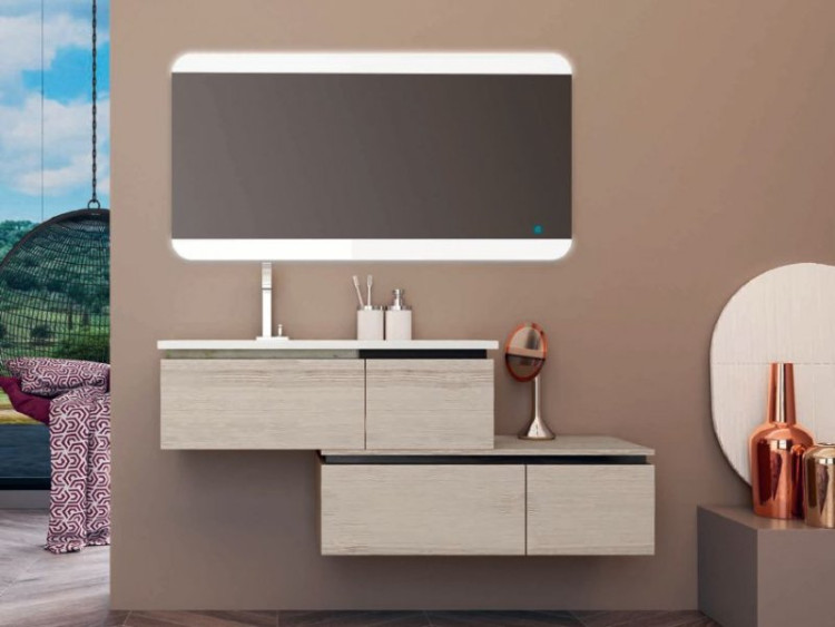 Подвесной шкафчик с двумя выдвижными ящиками, 100х45х32 Cezares 54405