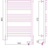 Полотенцесушитель электрический Сунержа Богема 2.0 выгнутая 800х500 МЭМ правый Сатин