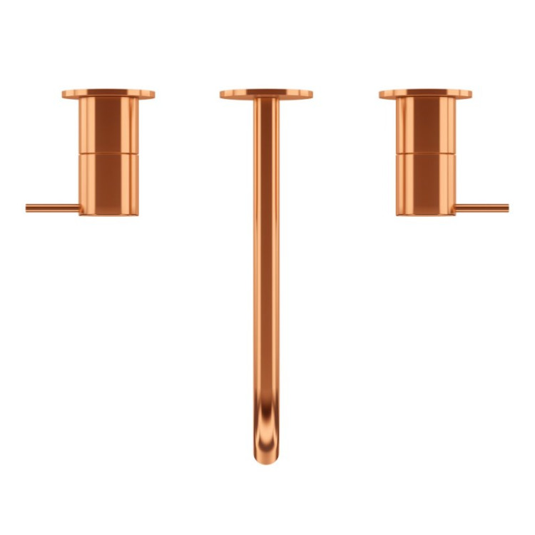 Смеситель для раковины встраиваемый, на три отверстия с тонкими ручками Cezares LEAF-BLI3L-L-SS