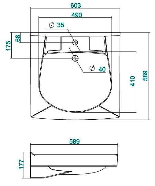 Раковина Santek Пилот 60 установка над стиральной машиной